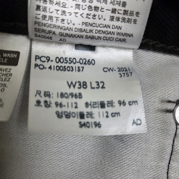 Levi's 550 Jeans Relaxed Fit Black Straight/Tapered Men's 38X32 (actual 37X31) - Picture 10 of 13